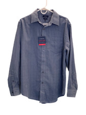 Croft  Barrow Easy Care Woven Shirt Mens Size M Blue Button Up NEW NWT