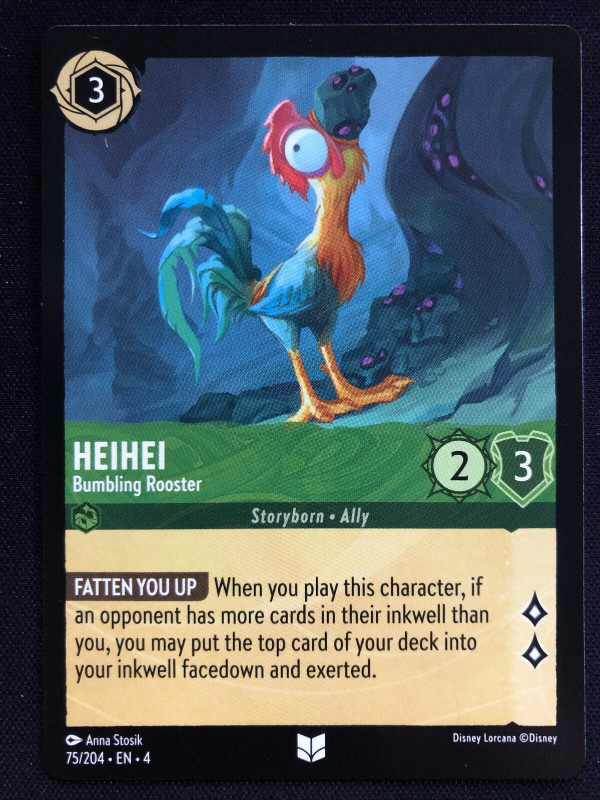 Disney Lorcana Ursula’s Return Heihei Bumbling Rooster 75/204 NM