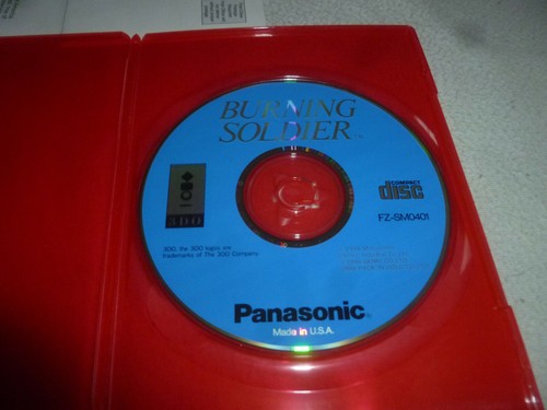PANASONIC 3DO VIDEO GAME BURNING SOLDIER DISC & MANUAL GOLDSTAR FZ10 FZ1  - Picture 2 of 8