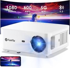 Native 1080P 5G 4K Video Projector Smart WiFi Bluetooth Home Theater300"Display