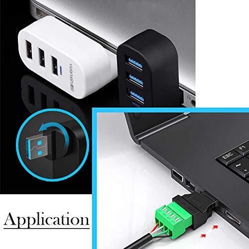 Jienk 4Packs USB 2.0 Type A Male/Female to 4 Pin Screw  Assorted Sizes 