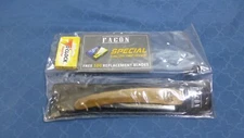 Facon Premium Razor, Wood Handle, With Blades, Brand New