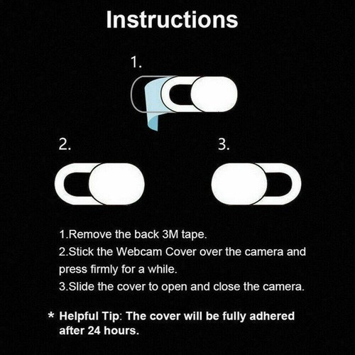 6X WebCam Cover Slide Camera Privacy Security Protect Sticker For Phone Laptop ~ - Afbeelding 12 van 12