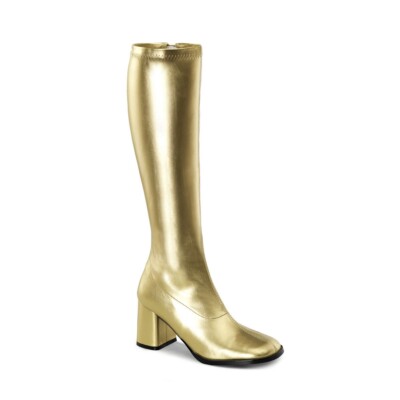 Pleaser Funtasma Stretch Knee High Full Zipper Gogo Boots