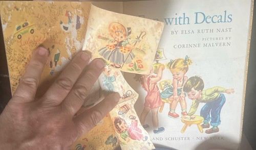 Fun With Decals (Partial Decals) 1952 HC Little Golden Book First A Edition - Picture 4 of 12