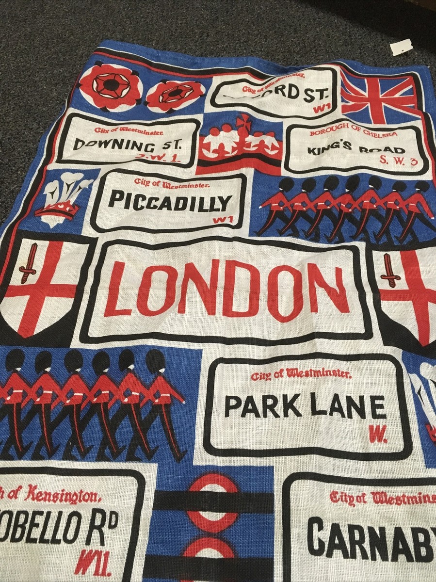Vintage Linen Kitchen Towel by Ulster- London- Piccadilly-City Of  Westminster
