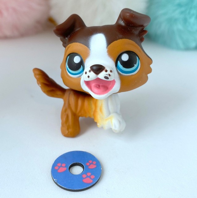 Authentic Littlest Pet Shop 237 Collie Dog / Original Hasbro LPS