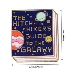 Hitchhikers Guide to the Galaxy HHGTTG enamel pin badges