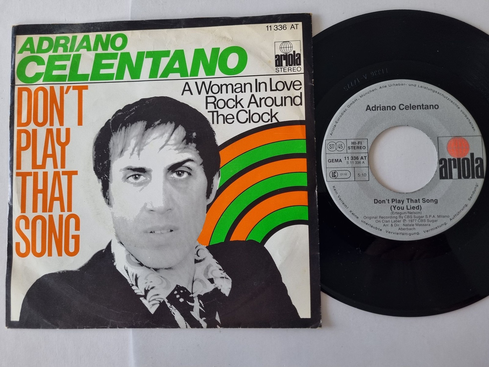 Adriano Celentano - Don't play that song (You lied) 7'' Vinyl Germany