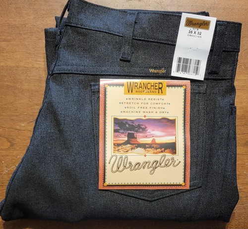 NEW Vtg Wrangler Wrancher Boot Jeans Mens 35x32 Boot Cut Dress Pant