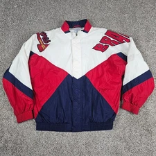 Vintage Atlanta Braves Jacket Men Large Color Block 90s MLB Windbreaker Apex One