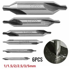 6 St&uuml;ck HSS Kombinierter Zentrierbohrer Senker Bit Mill Tackle Tool Doppel