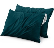 Waterproof Zippered Pillowcases, Bed Bug Proof 20x26 Inches, Teal GreenPillow Pr