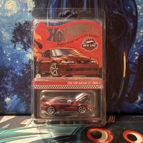 Hot Wheels Red Line 1:64 Ford Mustang SVT Cobra R Red Diecast Car