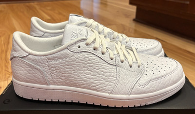 Nike Air Jordan 1 Retro Low NS Swooshless Triple White 872782 100 Men's Size 10
