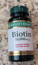 Nature's Bounty Biotin 10,000mcg Hair Skin Nails 120 softgels exp: 08/2028