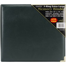 Pioneer 3-Ring Sewn Cover Album 12"X12" Hunter Green Oxford