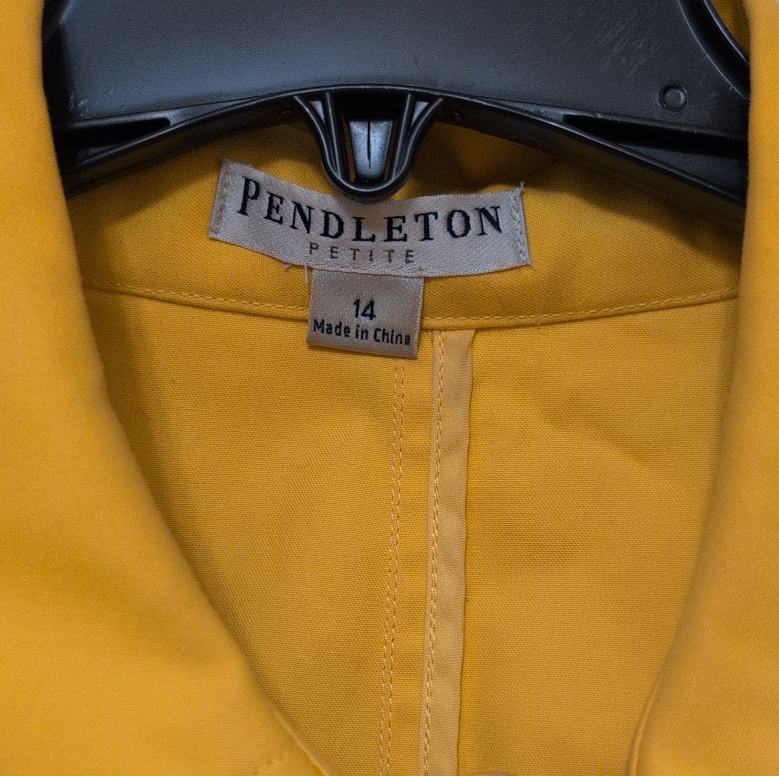 Pendleton Petite Yellow Double-Breasted Belted Li… - image 2