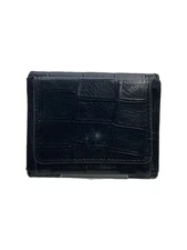 Other brands incroci Tri-fold wallet Leather Black Plain Men's Embossed