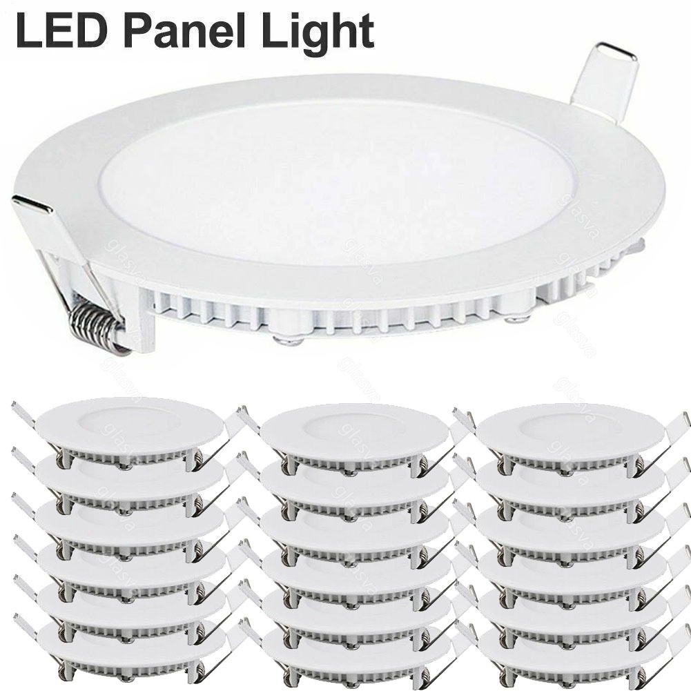 3W 6W 9W 12W 15W 18W 21W 24W LED Recessed Ceiling Light Panel Ultra Thin Round