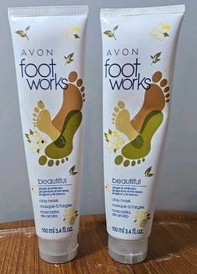 LotAvon Foot Works Beautiful Ginger and White Tea Nourishing Cream feet - 3.4 oz