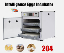 110V/12V Dual Electric 204 Brooder Eggs Incubator Fully Automatic Chicken Ducks