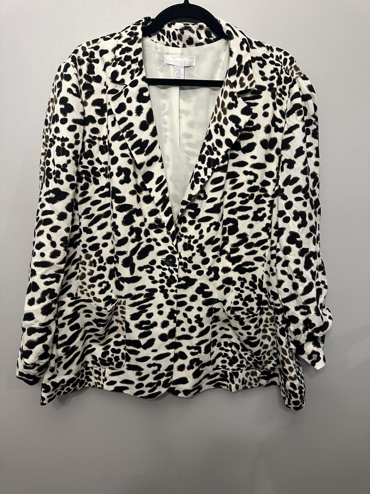 Chico's leopard print blazer Size 3=16