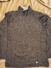 Eddie Bauer Dark Grey long sleeve Radiator 1/4 Zip Fleece Men's Medium NEW