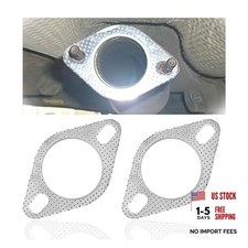 2PCS Car Exhaust Gasket, Ultra Seal 2-Bolt 2.5-Inch Exhaust Flange Gasket 2.5IN