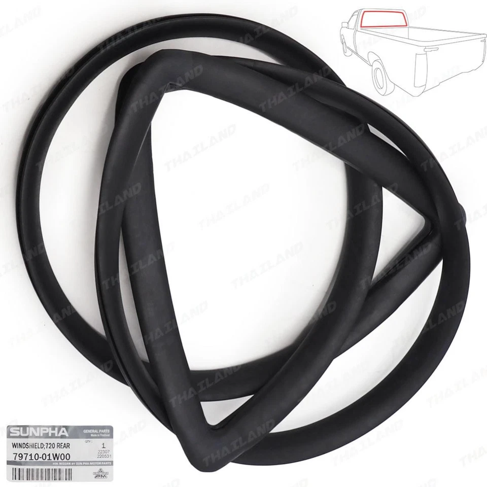 1 pc. Sello de goma parabrisas trasero para Nissan Datsun 720 1982-1986 Foto 4 de 4