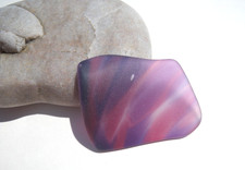 Sea Glass, Large Pink and Purple Stripes