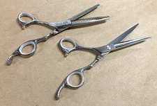 Kamisori Diablo LEFT HANDED Shear Set 6" and 30 Tooth Thinner