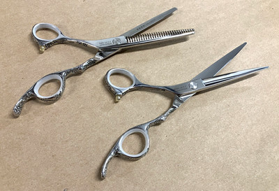 Kamisori Diablo LEFT HANDED Shear Set 6'' and 30 Tooth Thinner