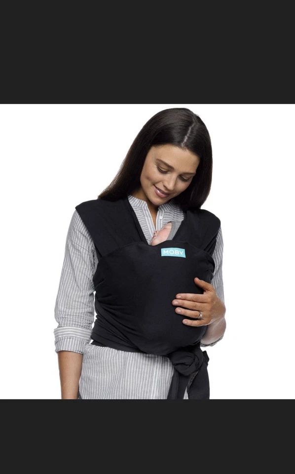 Moby Wrap Adjustable Baby Carrier Wrap (8-35lbs)  Cotton Sling Black  - Image 4 of 4