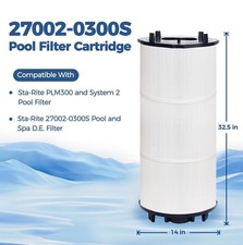 27002-0300S Pool Filter Cartridge For Sta-Rit...