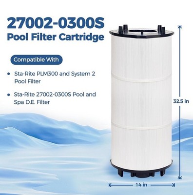 27002-0300S Pool Filter Cartridge For Sta-Rite System 2 Modular Media PLM300