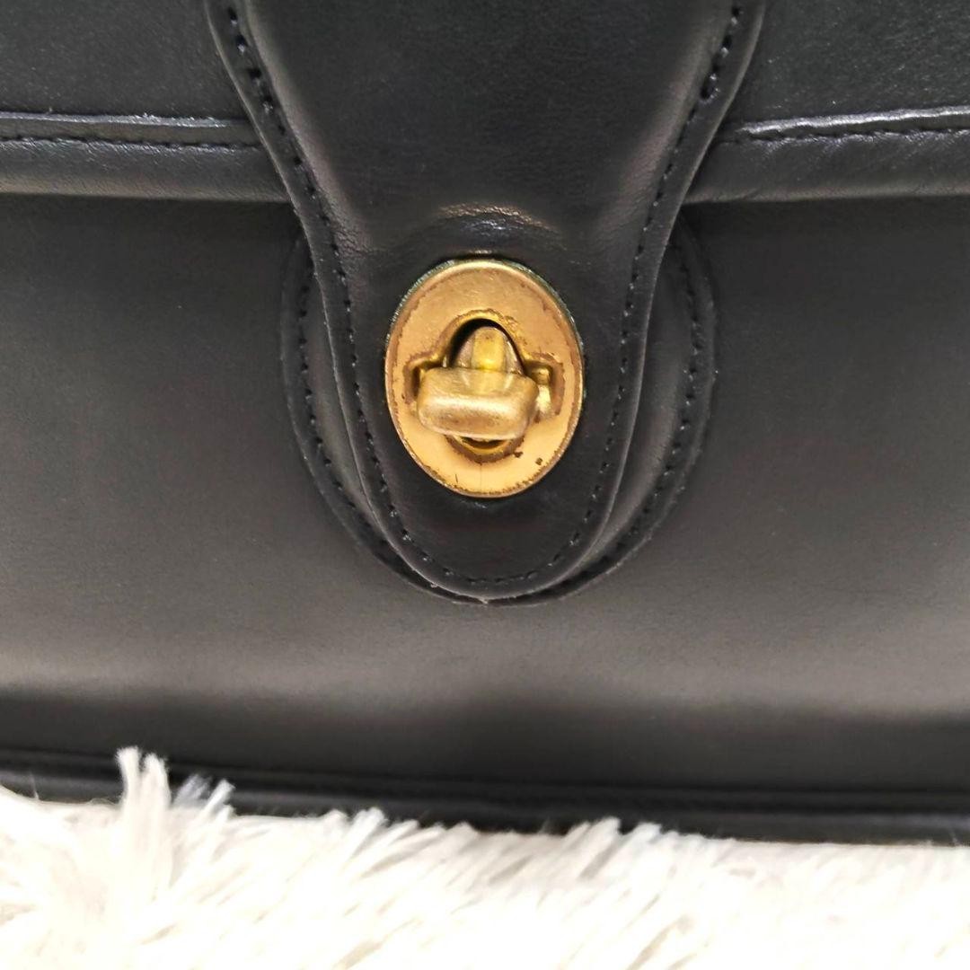Vintage Old Coach 9927 Black Leather Willis Handbag Bag Womens
