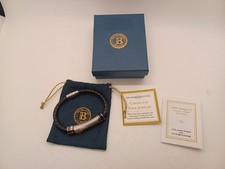 bradford exchange ladies leather USMC Semper Fi ID Bracelet ENGRAVED TMZ