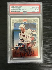 Rangers Pat Verbeek Signed Card AUTO PSA AUTHENTIC