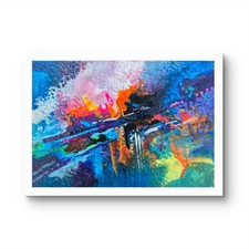 Abstract Dreamscape – Original ACEO – Acrylic Painting – OOAK Miniature Art