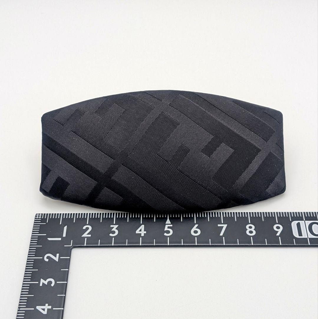 FENDI Zucca Satin Hair Barrette Black Gold Metal Used thumbnail 10