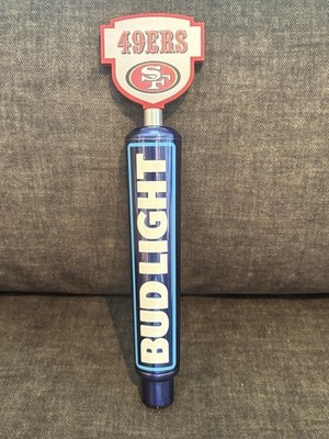 RARE 11 PROMO NEW BUD LIGHT S.F. 49ers FOOTBALL BEER TAP HANDLE  LQQK 