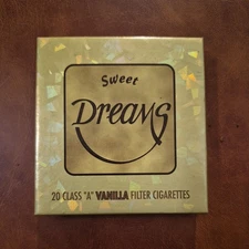 Vintage Sweet Dreams Vanilla Cigarettes Holographic Empty Box Made In Belgium 