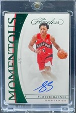 Scottie Barnes 2021-22 Panini Flawless Emerald Rookie Auto /5 RC JERSEY # MATCH