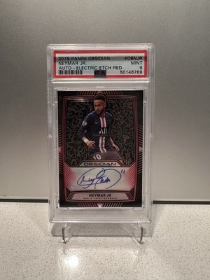 Neymar Jr. Auto /22 PSA 9 2019 Panini Obisidian Electric ETCH RED PSG