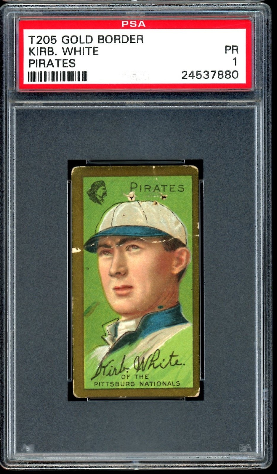 1911 T205 GOLD BORDER PIRATES Kirb. White front
