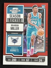 Brandon Miller 2023-24 Panini Contenders Optic Season Ticket Red RC #11