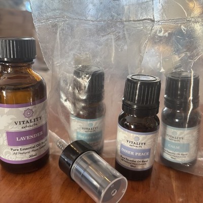 Vitality Extracts Lavender 30ml Stress Ease 10ml Inner Peace 10ml & Calm 10ml