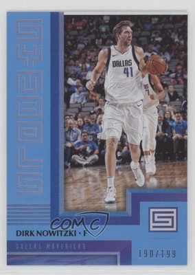 2017-18 Panini Status Symbols Blue 190/199 Dirk Nowitzki #7 HOF 18ms