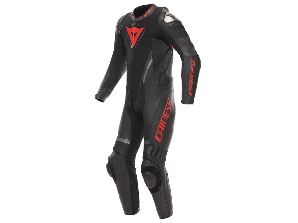 Dainese Demon Sprint Combinaison Moto 2 Pièces Cuir Noir Rouge Homme - Photo 1/1